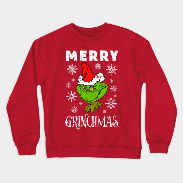 Merry Grinchmas Crewneck Sweatshirt by RetroPandora